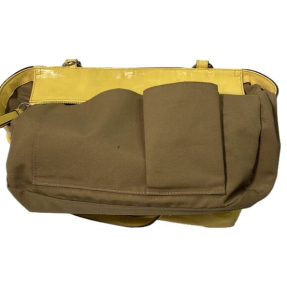 Coach Ashley Yellow Patent Leather Satchel Bag - Picture 7 of 9